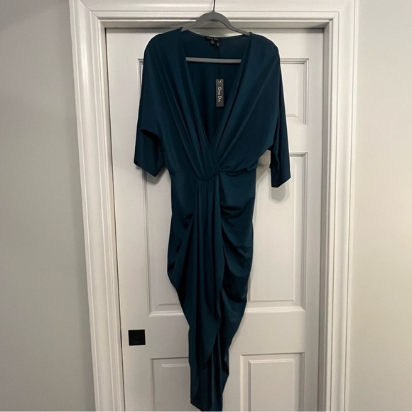 Dress Day Dresses & Skirts - Chic Deep Teal Midi Dress